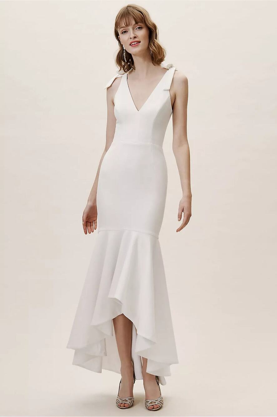 New Anthropologie BHLDN Julia Dress by Dress The Population $273 X-LARGE White